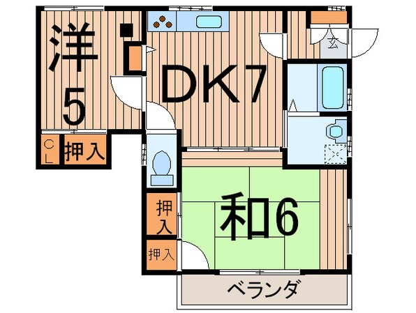 ハイツ林の物件間取画像